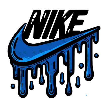 dripping nike logo