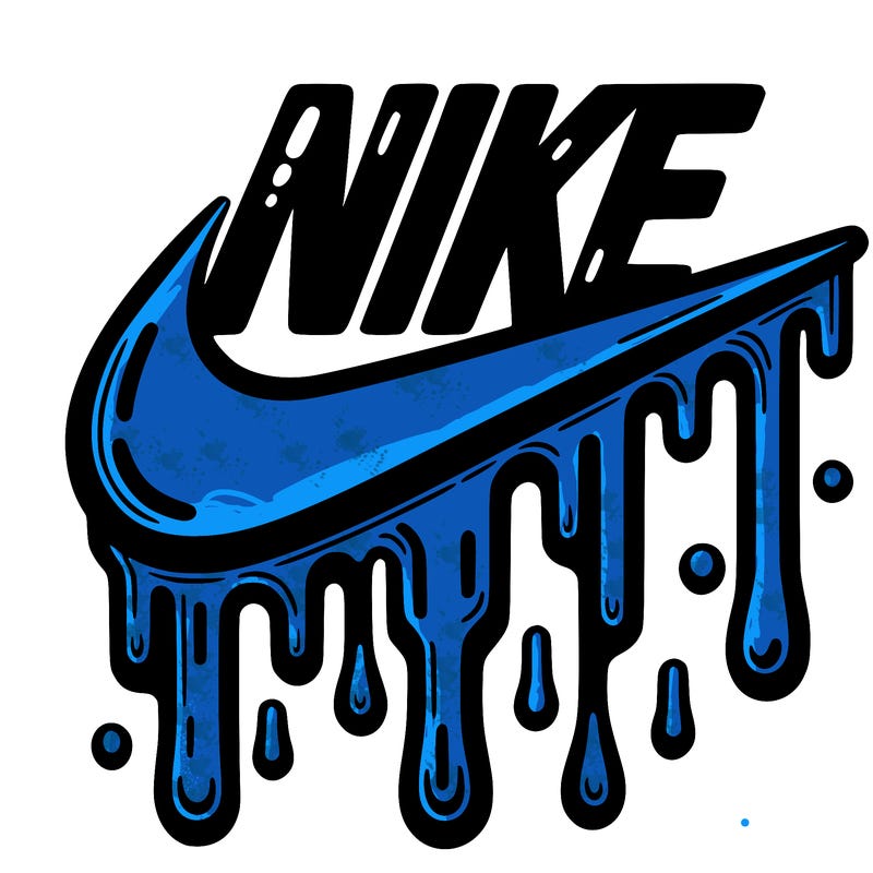 dripping nike logo