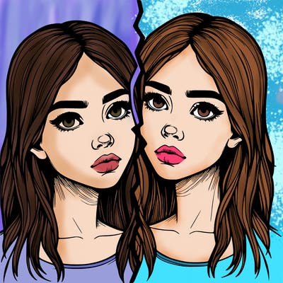 realistic girl split