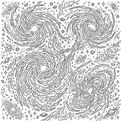 Dive into the mesmerizing beauty of the cosmos with our irregular galaxies coloring page. Unleash your creativity as you bring to life these captivating celestial formations and their starry surroundings.