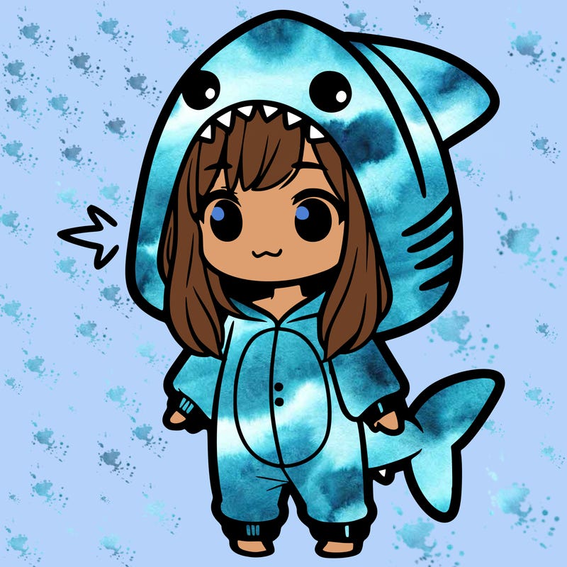 girl in shark onesie
