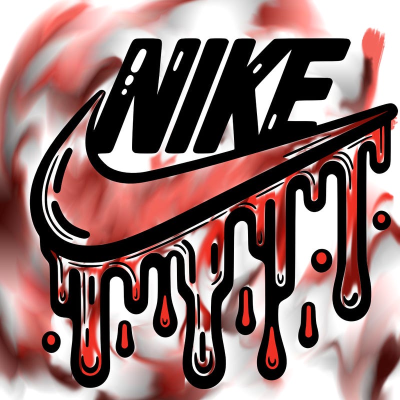 dripping nike logo
