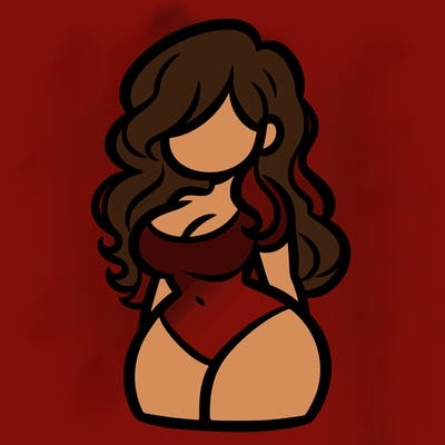 curvy woman with hair