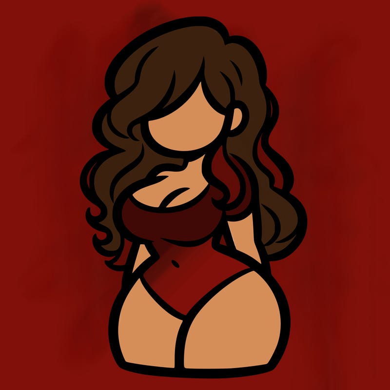 curvy woman with hair