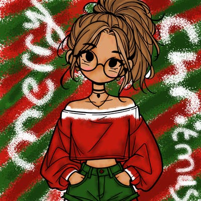 girl with a messy ponytail glasses a baggy crop top and jean shorts