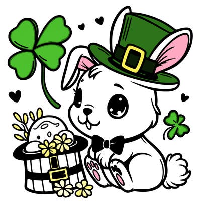 st. patrick's day, bunny.