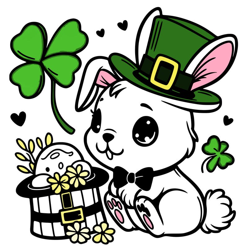 st. patrick's day, bunny.