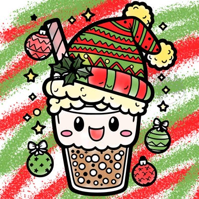 christmas bubble tea