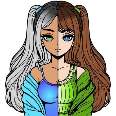 realistic girl split