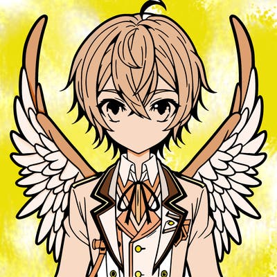 anime boy with wings