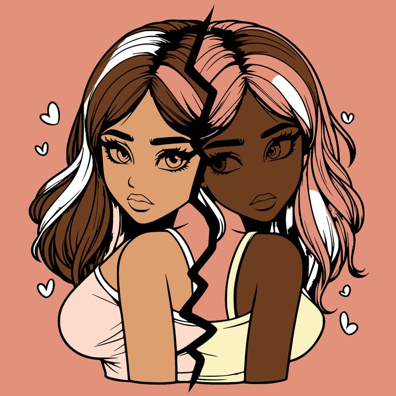 realistic girl split