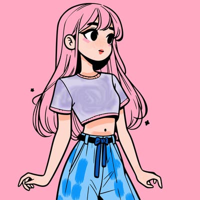 girl in a cute crop top