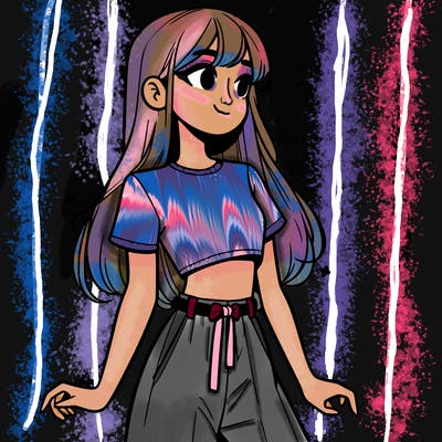 girl in a cute crop top