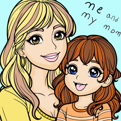 mom and her daughter realistic