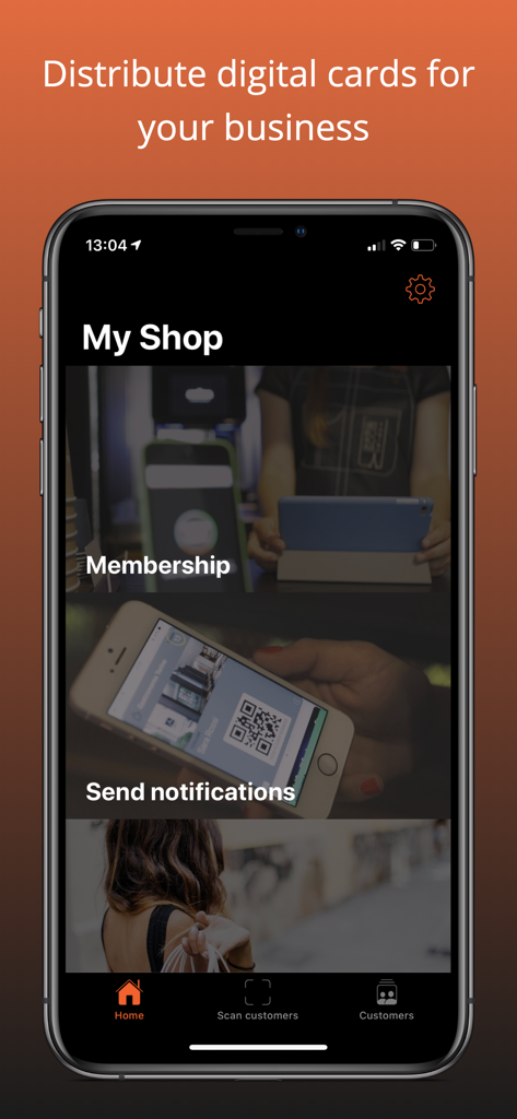 PassFacile-Dashboard für Geschäftsinhaber mit Optionen zur Verteilung digitaler Karten und zum Senden von Benachrichtigungen