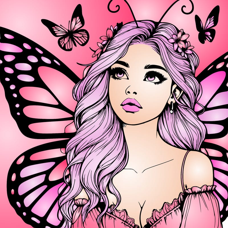 butterfly fairy realistic girl