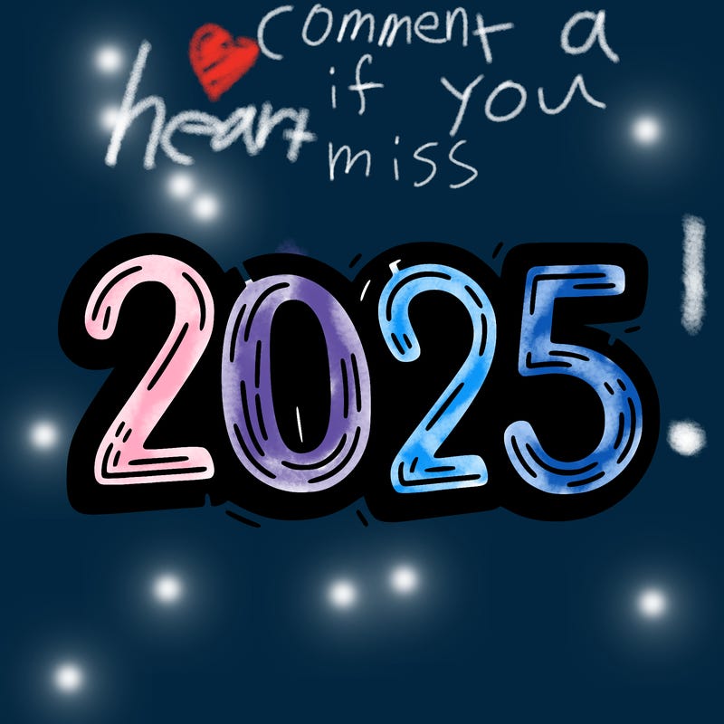 one line scrawled numbers sketch design “2025”