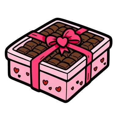 a box of chocolate for valentines day