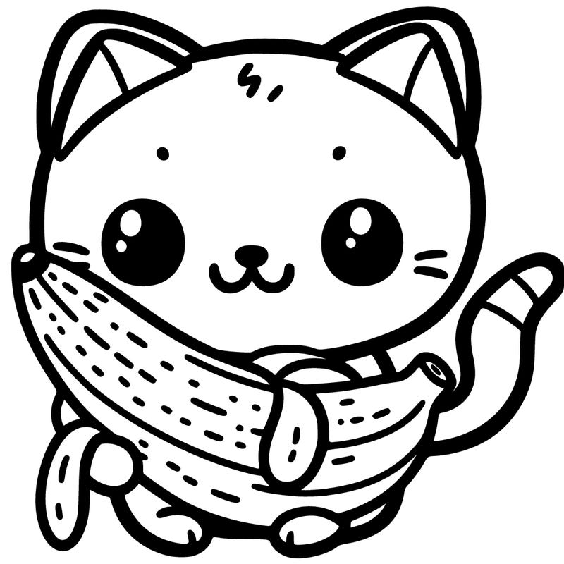banana cat holding banana