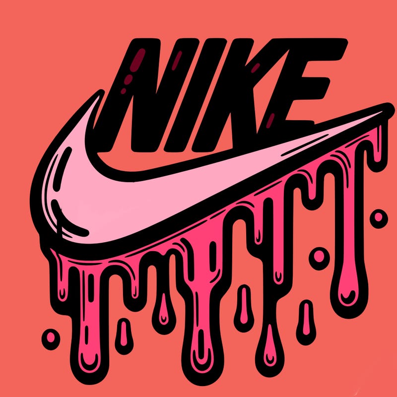 dripping nike logo