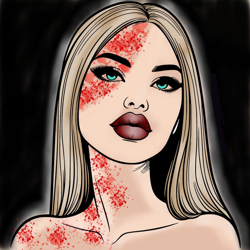 realistic woman with full lips