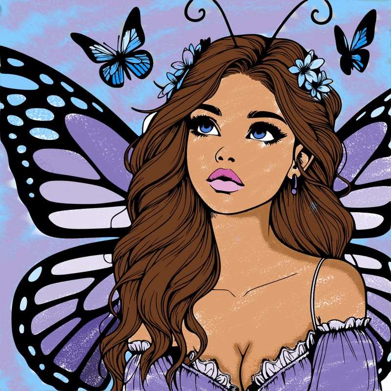 butterfly fairy realistic girl