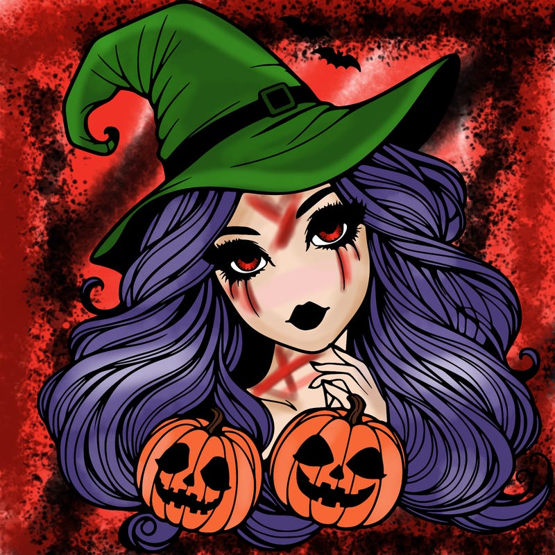 realistic female halloween beautiful spooky