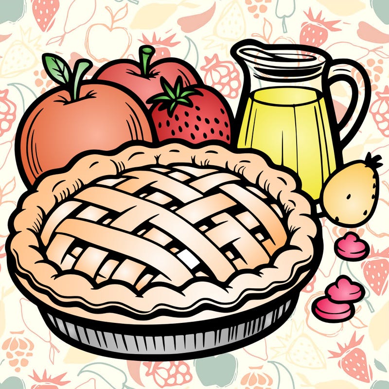a pie of food