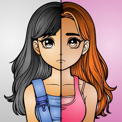 realistic girl split