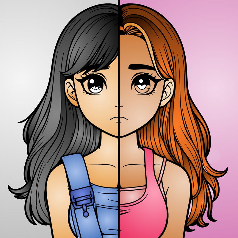 realistic girl split
