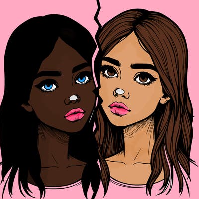 realistic girl split