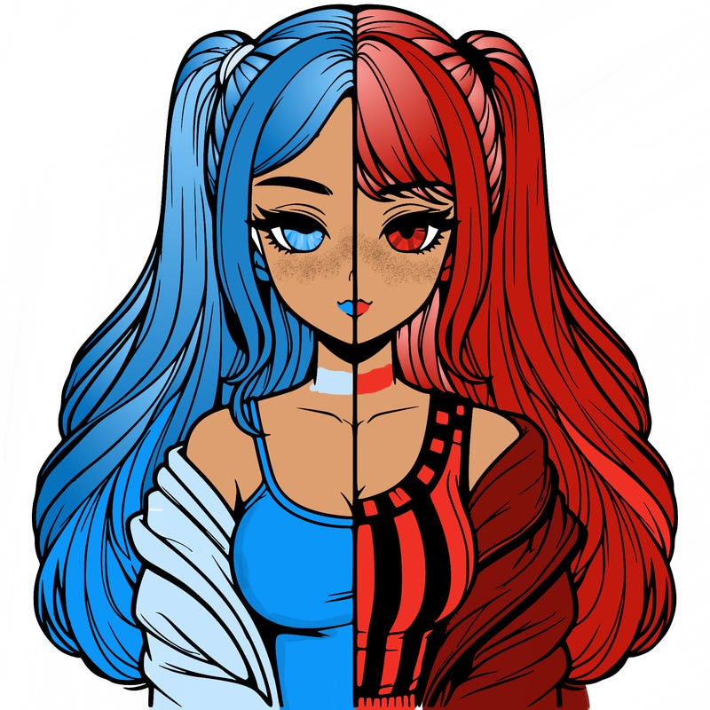 realistic girl split