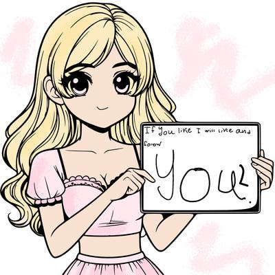 realistic pretty girl holding blank sign