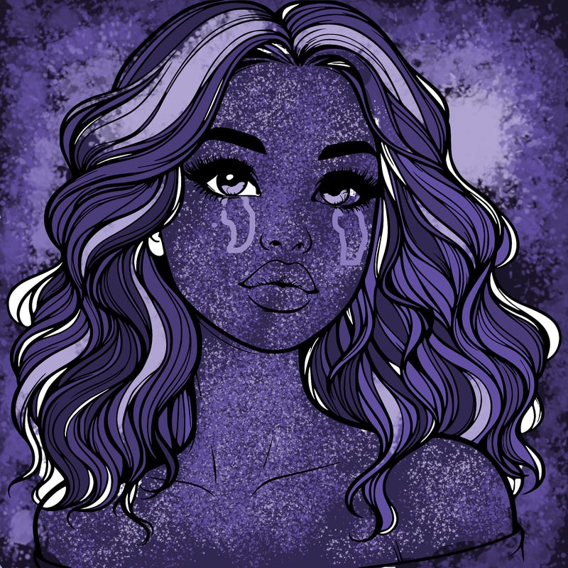 realistic girl with wavy hair and lips