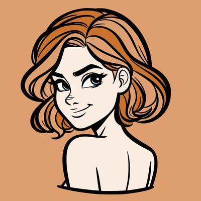 portrait of a woman looking over her shoulder smirking