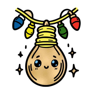 small bulb of a garland