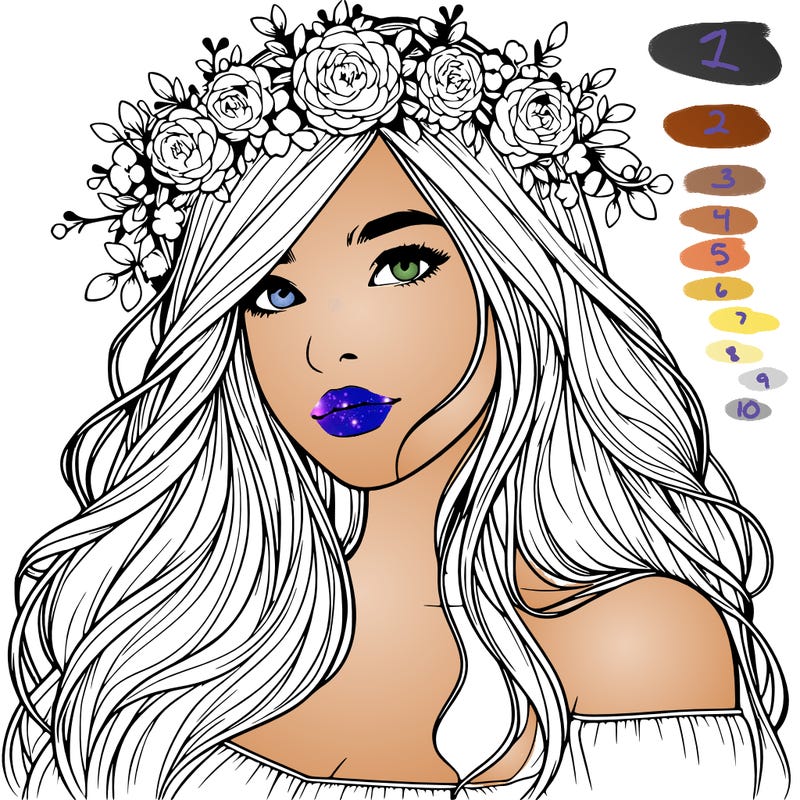 realistic girl with flower crown