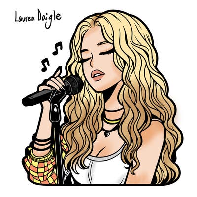 realistic female singer