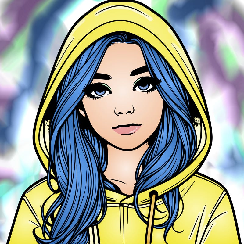 realistic girl with a hoodie