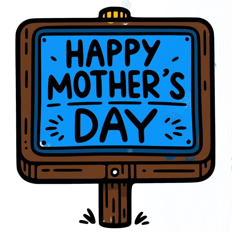 a sign that says happy mother’s day