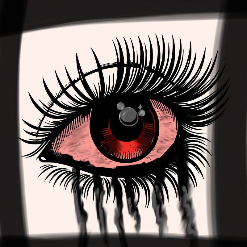 realistic eye long eylashes