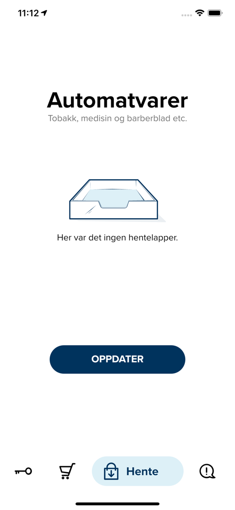Coop Key app interface for picking up restricted items like tobacco and medicine