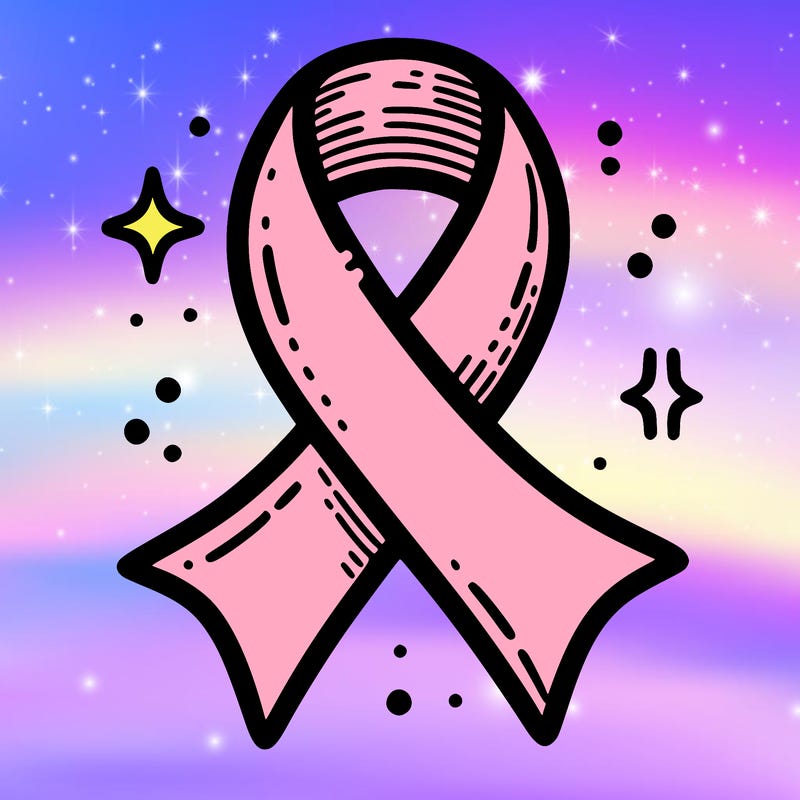 ribbon symbol of national breast cancer awareness month