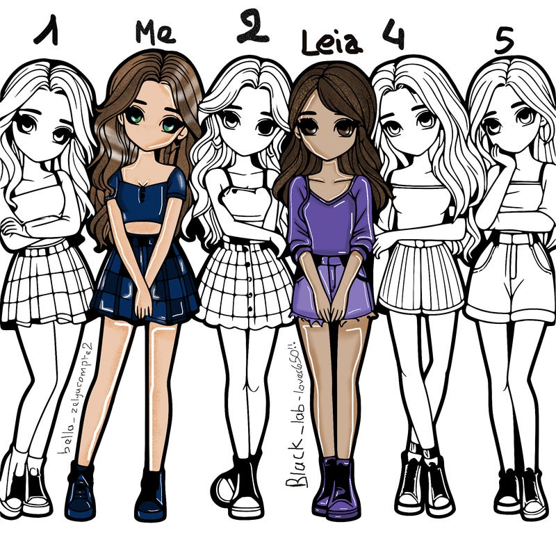 a group of girls realistic