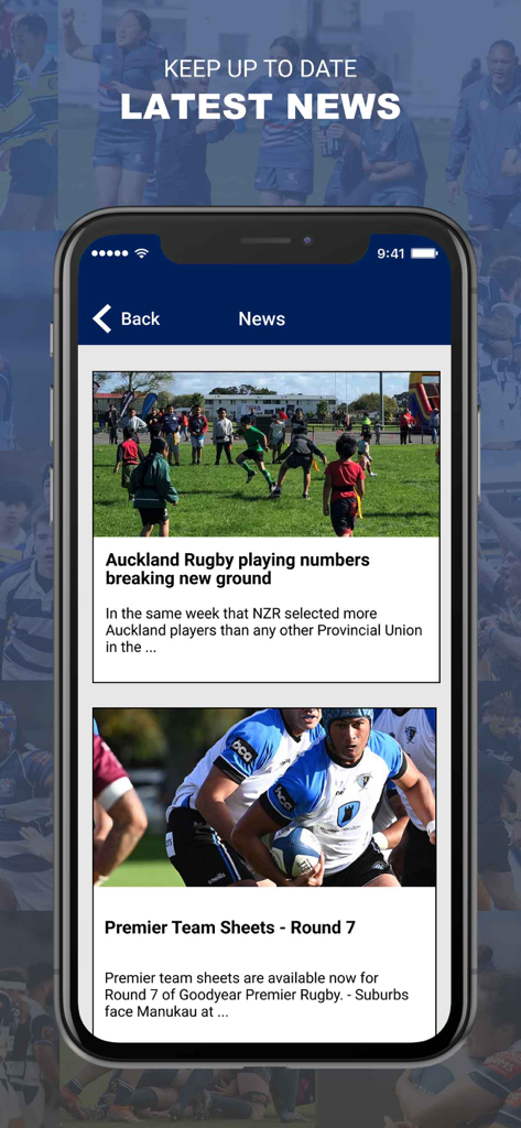 Auckland Rugby - La pantalla de noticias más reciente de la aplicación oficial Auckland Rugby.
