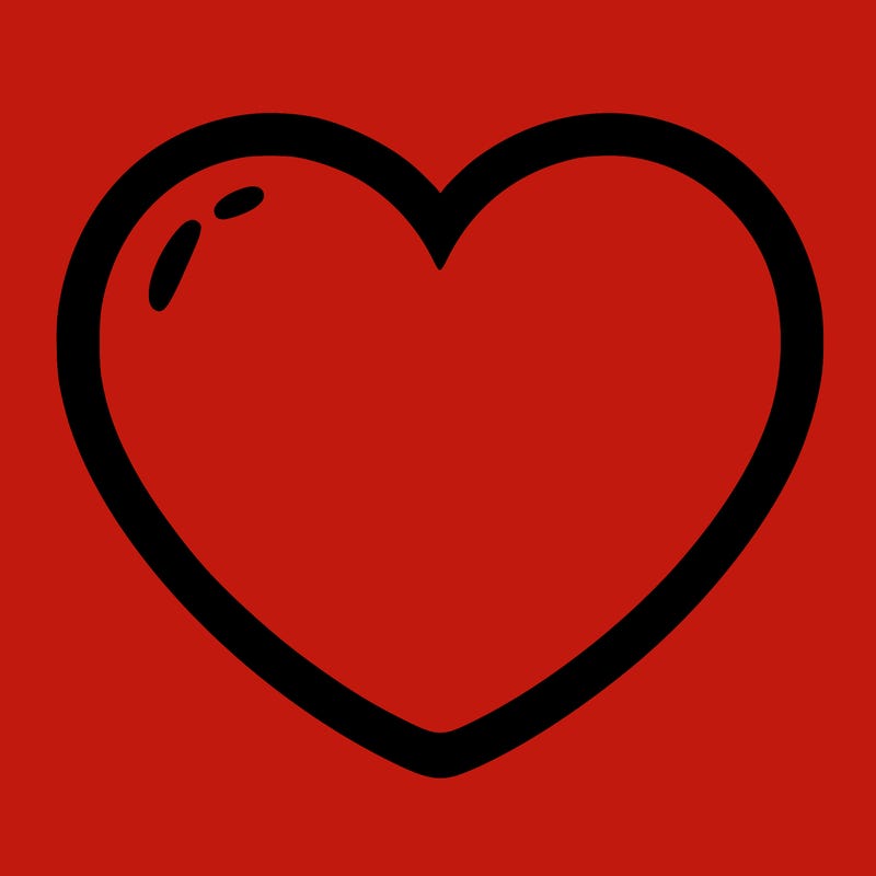 a blank heart