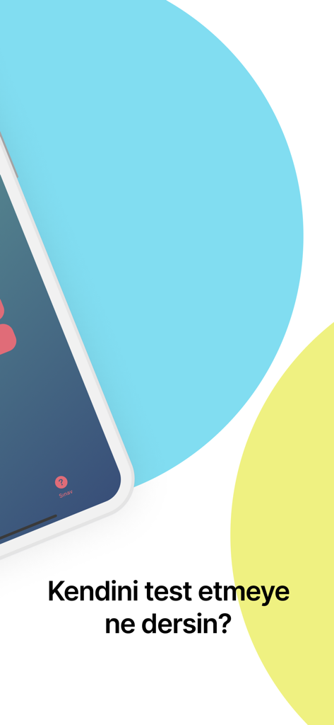 Pantalla de la aplicación de examen de señales de tráfico turcas preguntando cómo evaluarse a sí mismo