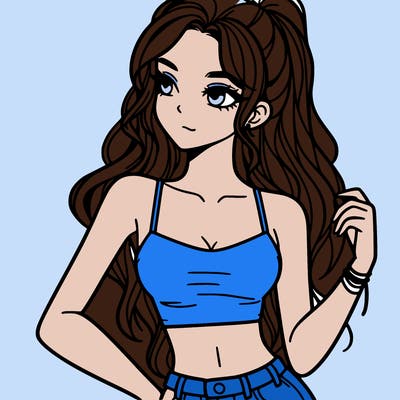 girl in crop top