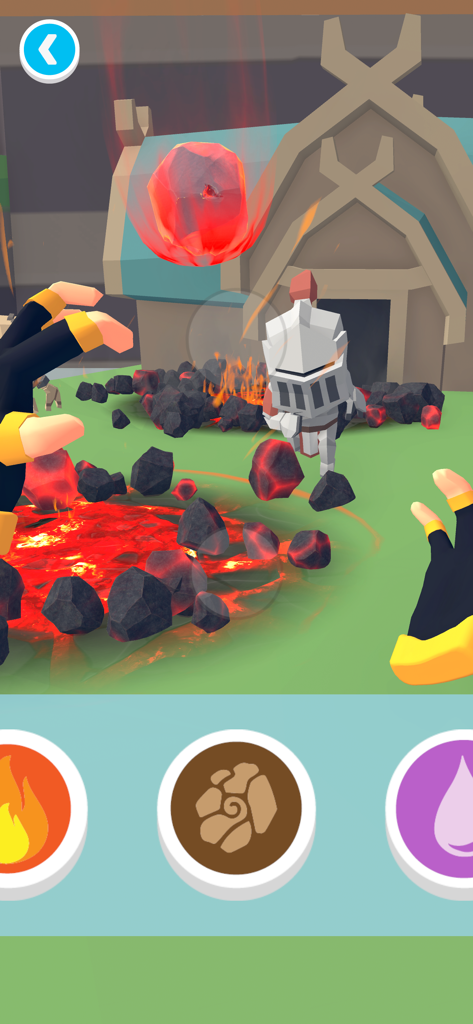 Magic Hands! - First person gameplay of Magic Hands using elemental powers against an enemy