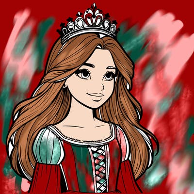 a realistic medieval princess with a tiara